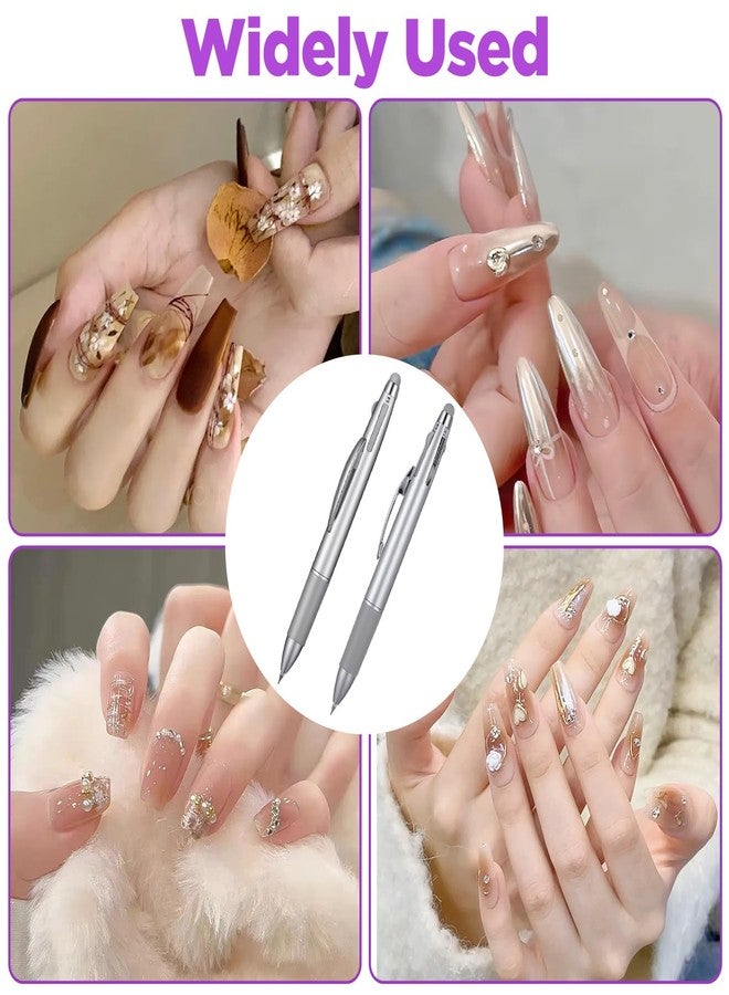DOPENSPI 2PCS Nail Dotting Pen, 5-in-1 Nail Dotting Tool Ballpoint Pen Design Double End Nails Art Pens Dottings Tools Manicure Art Tools for Nails DIY Salon - Image 4
